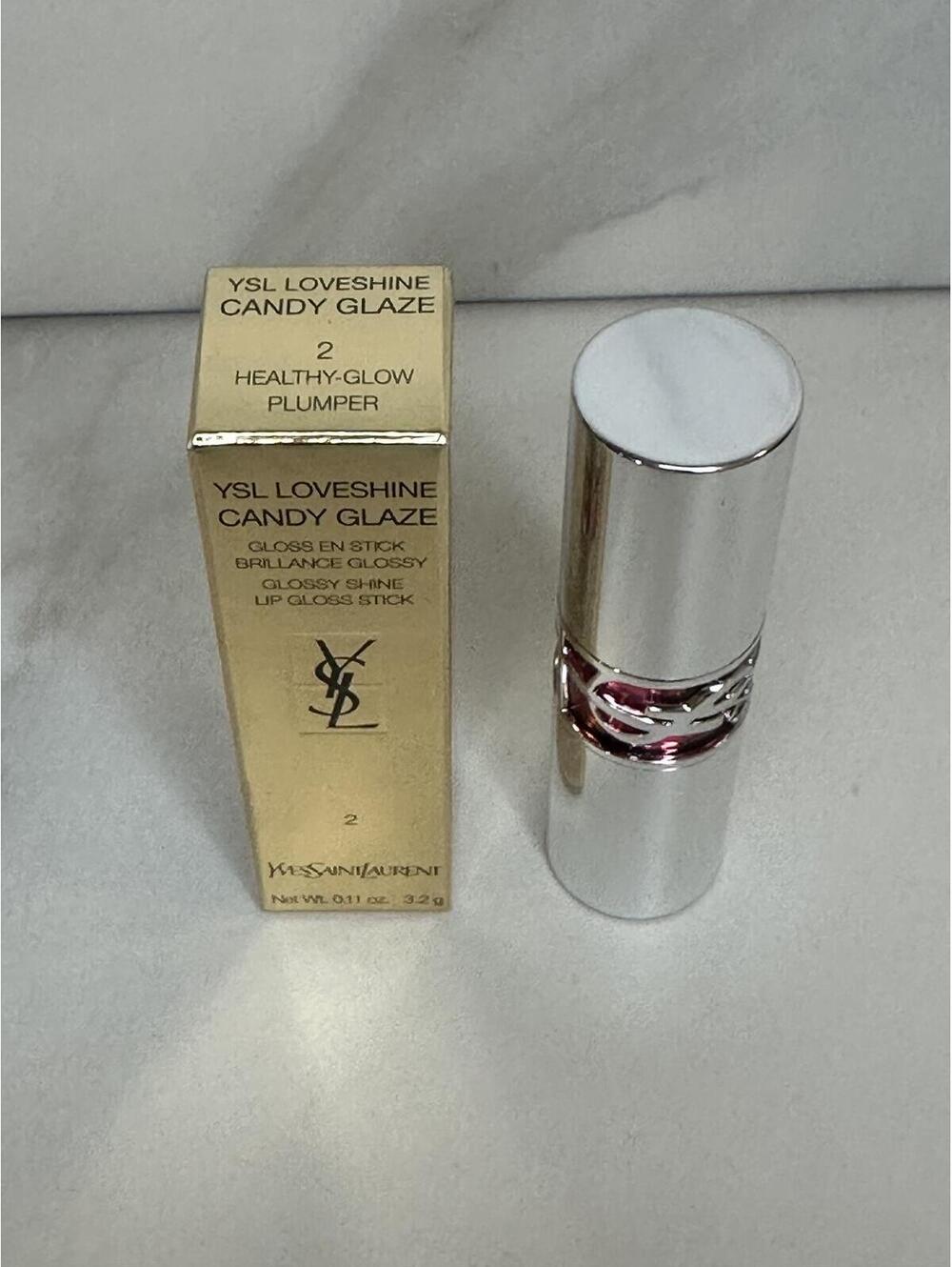 YSL Loveshine Candy Glaze glossy shine lip gloss stick 2 Healthy Glow Plumper